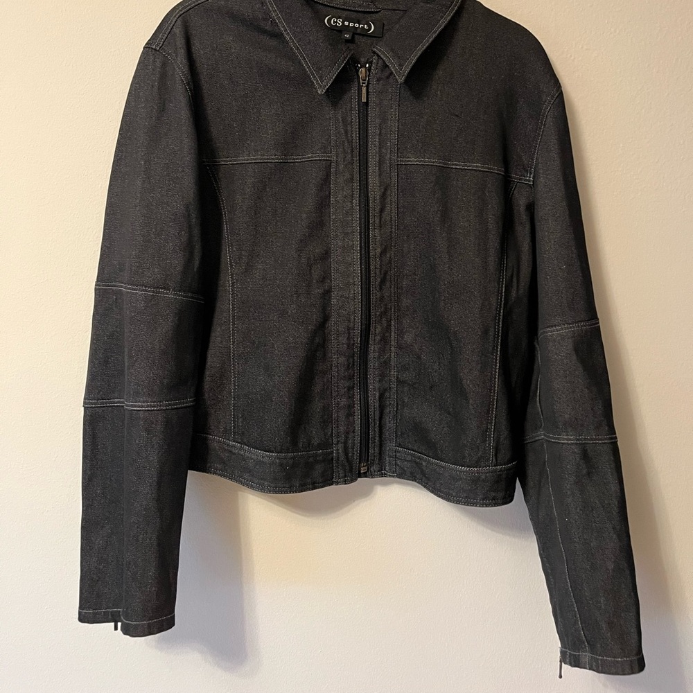 Black Denim Style MotoJacket